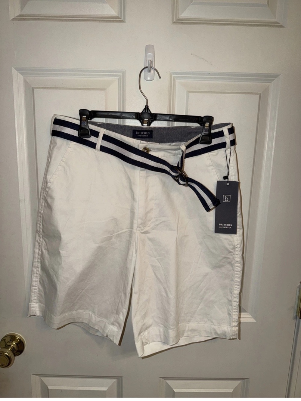 Britches By Samtex Men’s White Shorts Size 33 Waist With Side Pockets